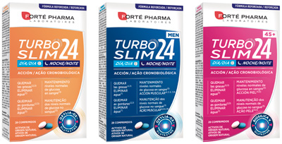 TurboSlim 24 te ayuda a controlar el peso y quemar las grasas durante el día y a regenerar los tejidos por la noche