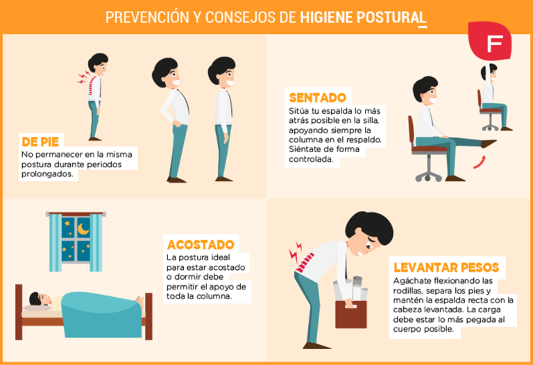 Prevén el dolor de espalda con higiene postural y ejercicios